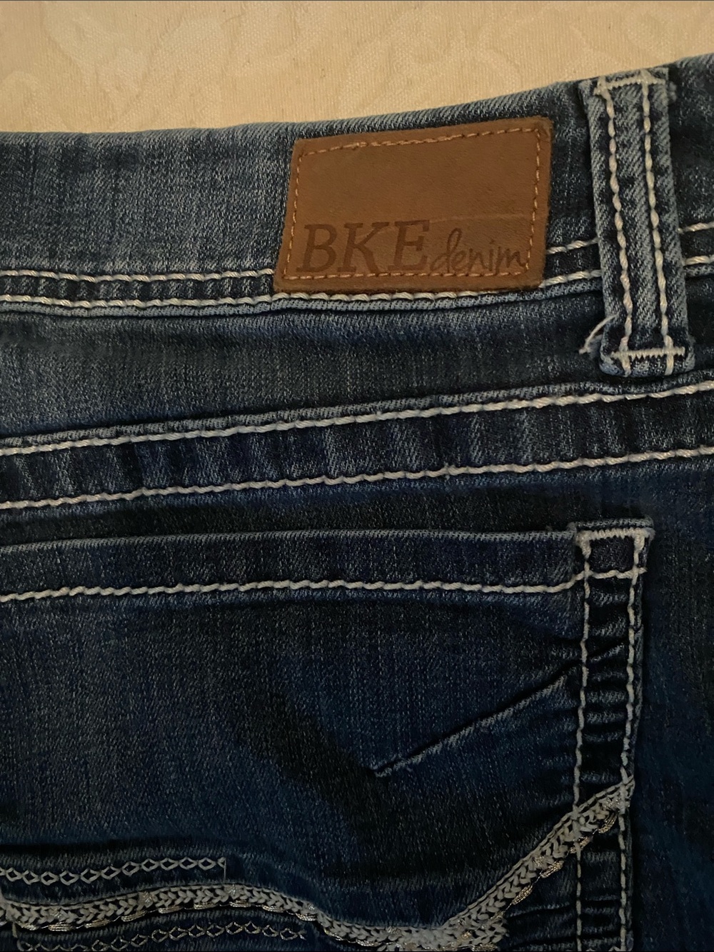 BKE Harper Dark Blue Flare Jeans - Picture 4 of 4